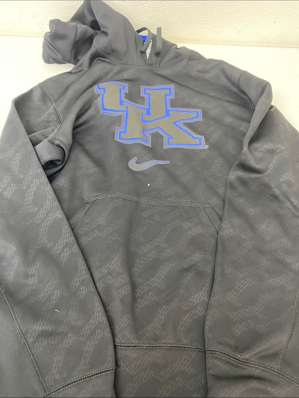 Nike Black Hoodie with Blue UK Logo